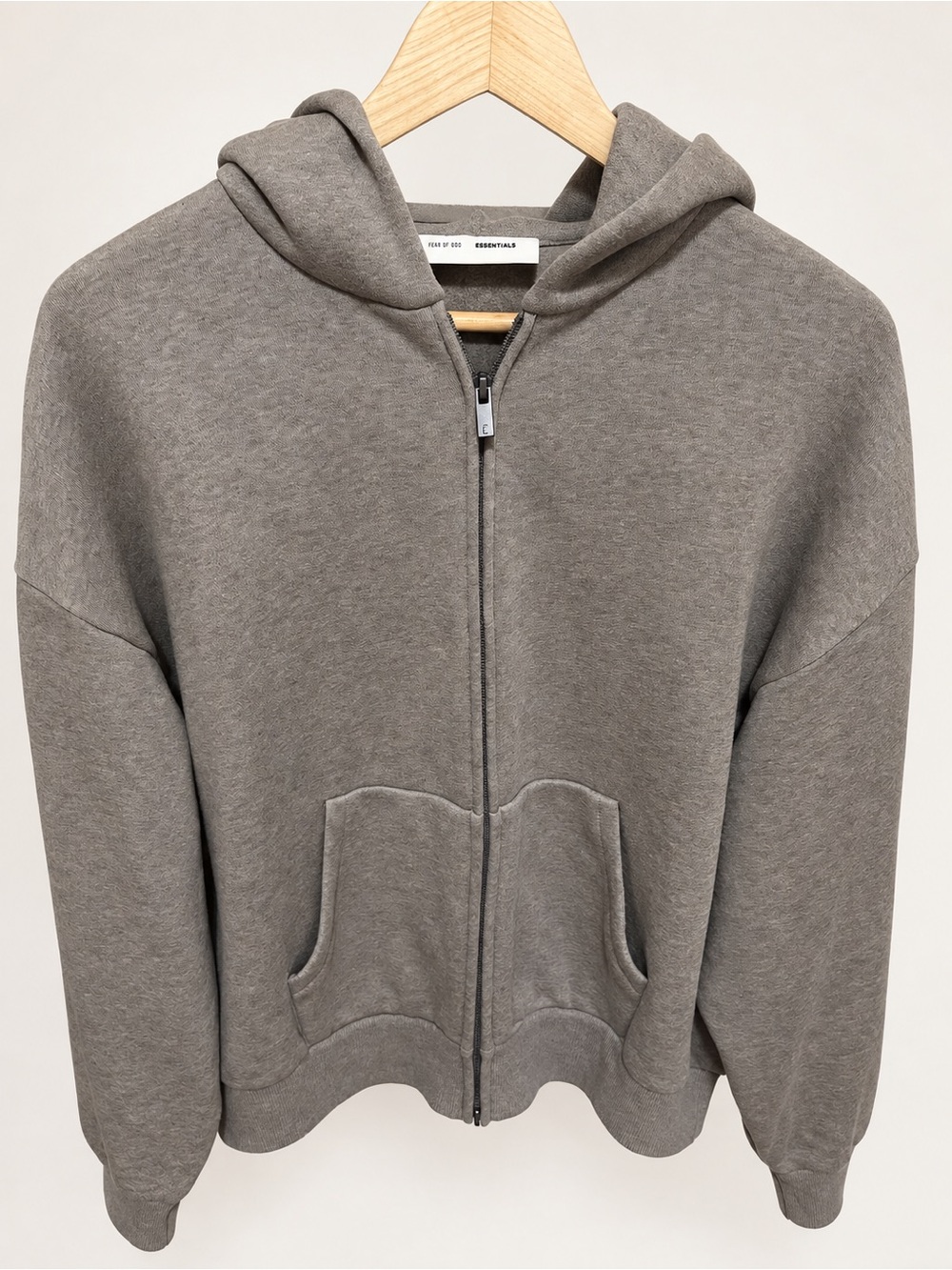 Fear of God Essentials Full Zip Hoodie Brown